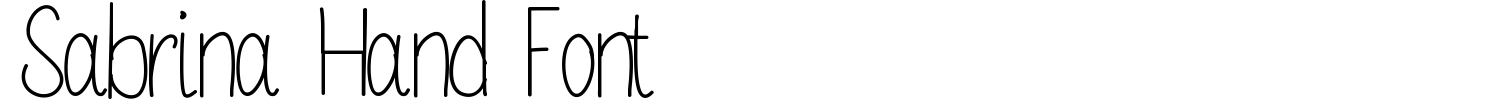 Sabrina Hand Font Font preview