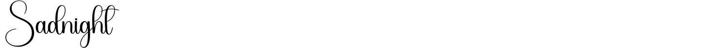 Sadnight Font preview