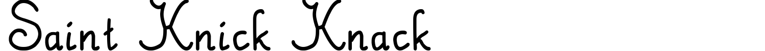 Saint Knick Knack Font preview