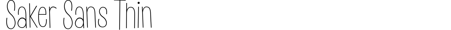 Saker Sans Thin Font preview