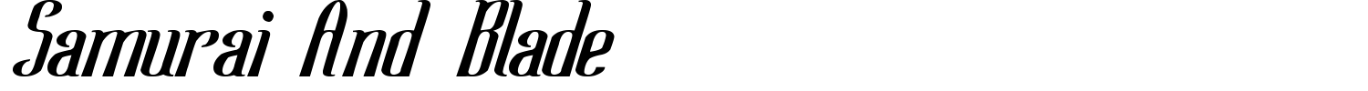 Samurai And Blade Font preview