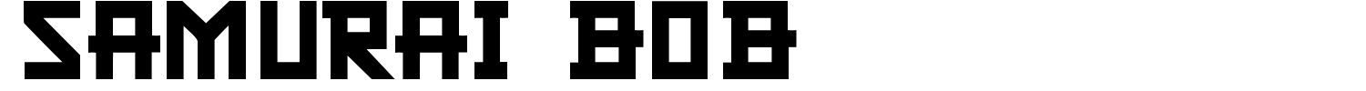 Samurai Bob Font preview