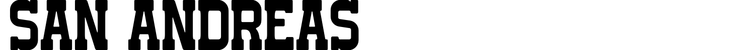 San Andreas Font preview