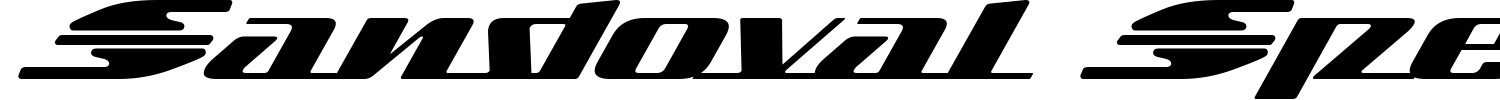 Sandoval Speed Font preview