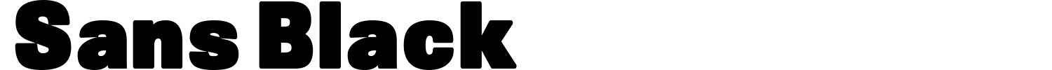 Sans Black Font preview