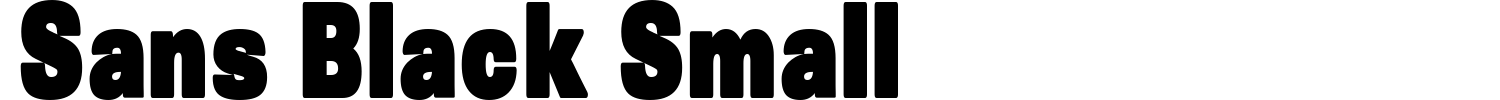 Sans Black Small Font preview