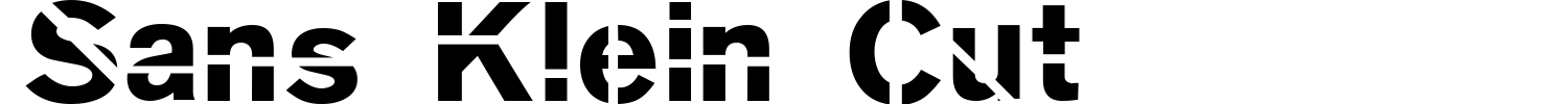 Sans Klein Cut Font preview