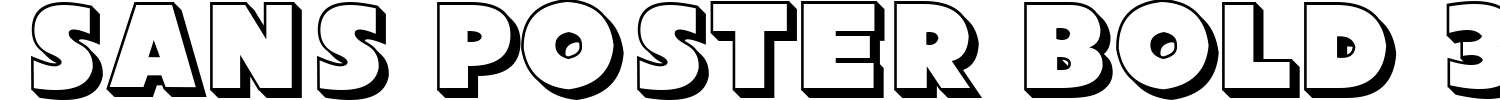 Sans Poster Bold 3D Font preview