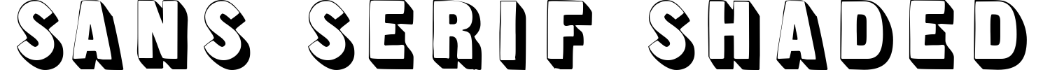 Sans Serif Shaded Font preview
