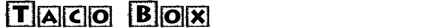 Taco Box Font preview