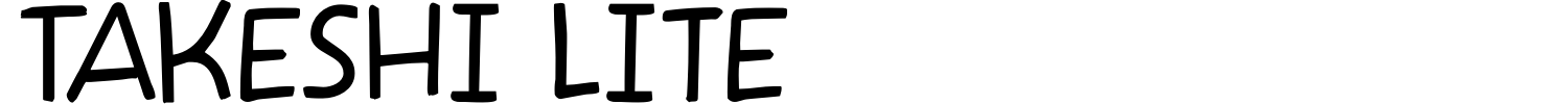 Takeshi Lite Font preview