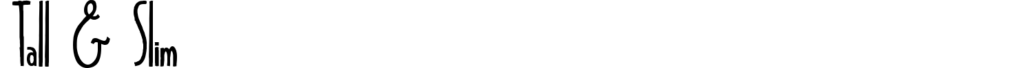 Tall & Slim Font preview