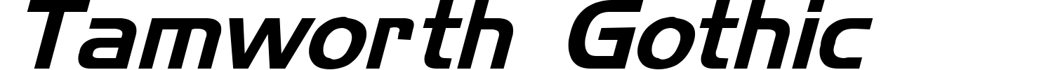 Tamworth Gothic Font preview
