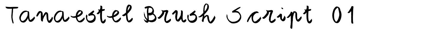 Tanaestel Brush Script 01 Font preview