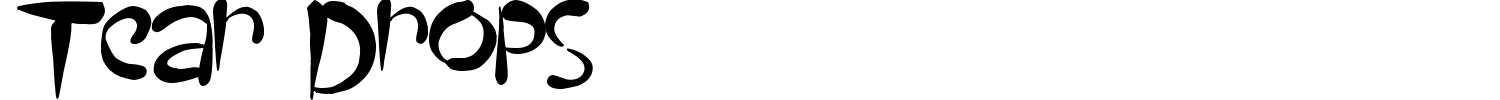 Tear Drops Font preview