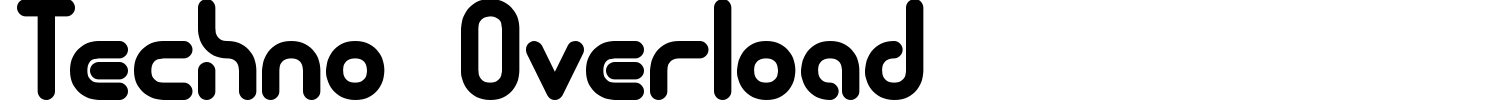 Techno Overload Font preview