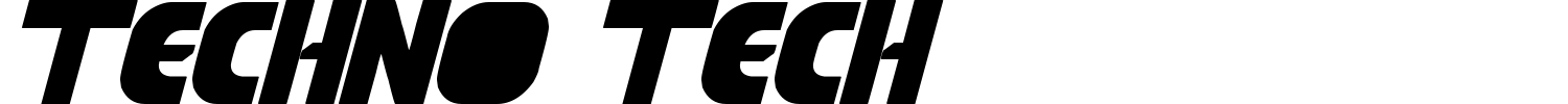 Techno Tech Font preview