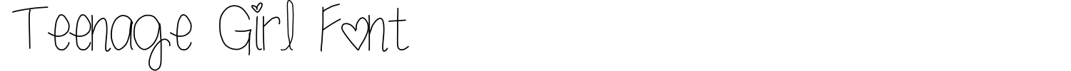 Teenage Girl Font Font preview
