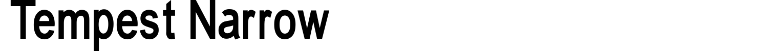 Tempest Narrow Font preview