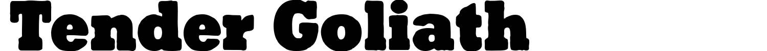 Tender Goliath Font preview