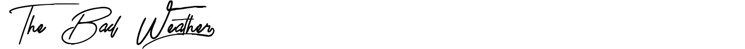The Bad Weather Font preview