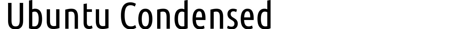 Ubuntu Condensed Font preview