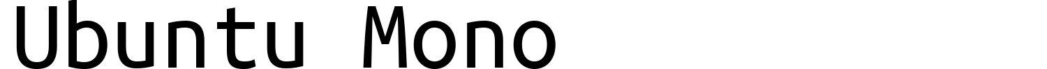 Ubuntu Mono Font preview