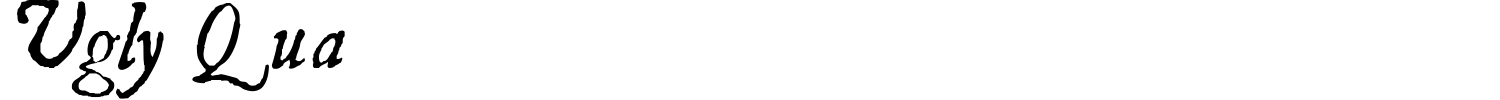 Ugly Qua Font preview