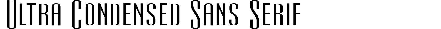 Ultra Condensed Sans Serif Font preview