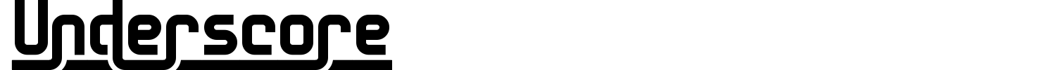 Underscore Font preview