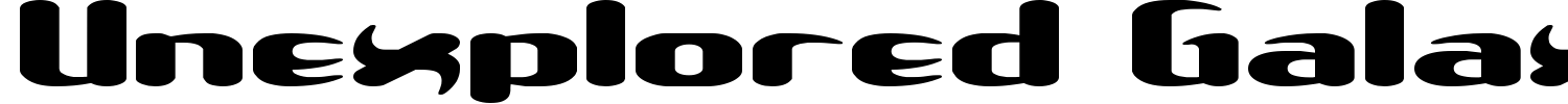Unexplored Galaxies Font preview