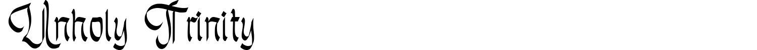 Unholy Trinity Font preview