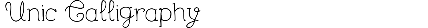 Unic Calligraphy Font preview