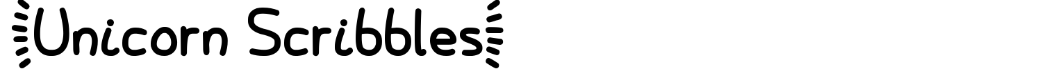 Unicorn Scribbles Font preview