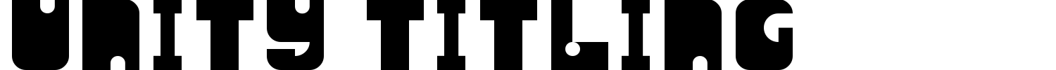 Unity Titling Font preview