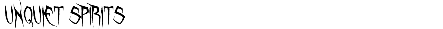 Unquiet Spirits Font preview