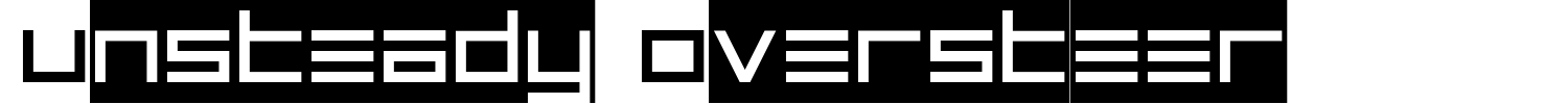 Unsteady Oversteer Font preview