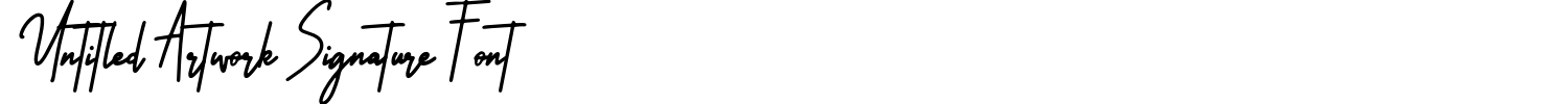 Untitled Artwork Signature Font Font preview