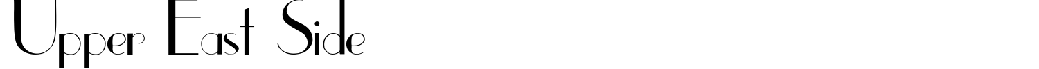 Upper East Side Font preview