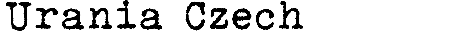 Urania Czech Font preview