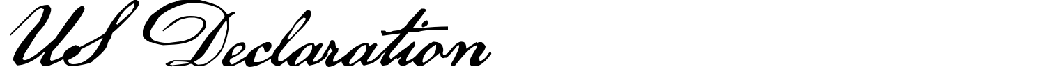 US Declaration Font preview