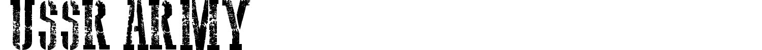 USSR Army Font preview