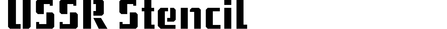 USSR Stencil Font preview