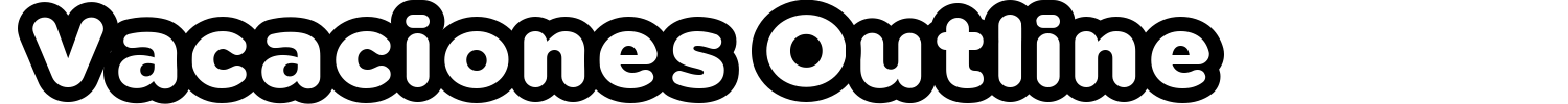 Vacaciones Outline Font preview
