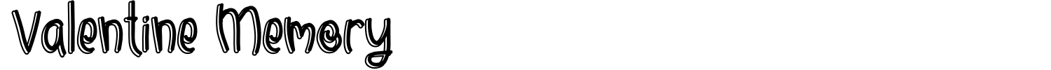 Valentine Memory Font preview
