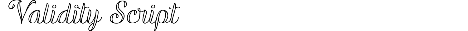 Validity Script Font preview