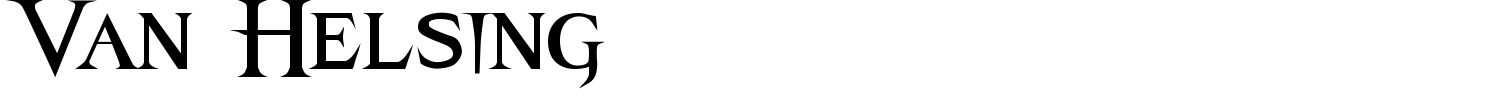 Van Helsing Font preview