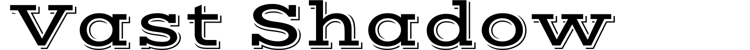 Vast Shadow Font preview
