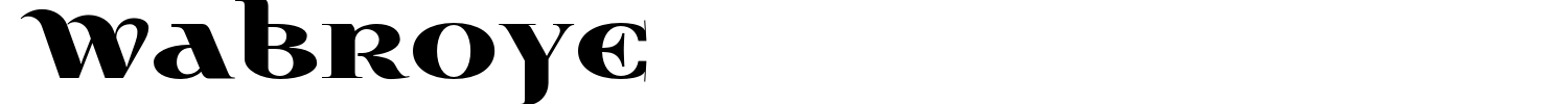 Wabroye Font preview
