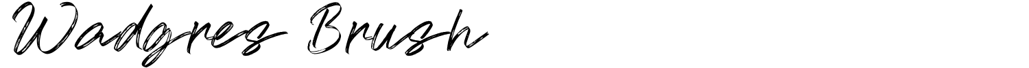 Wadgres Brush Font preview